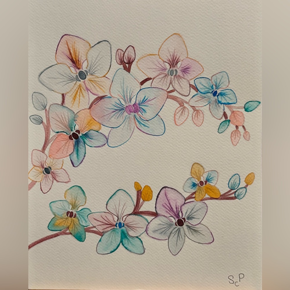 Floral Watercolor Art Illustration